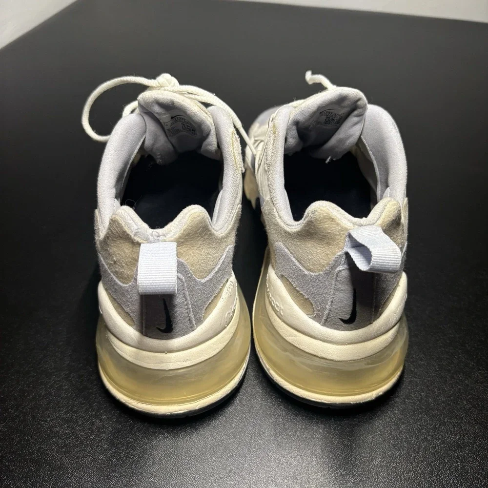 Nike Air Max 270 React CT1287-100 White Running Shoes‎ Sneakers Women's Size 9